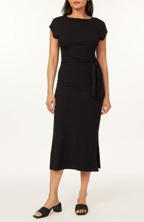 Scotch & Soda Cap Sleeve Midi Dress in Black at Nordstrom Rack, Size X-Small