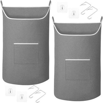 OEM Juego De 2 Bolsas Colgantes Para La Ropa Sucia De 91x56 Cm, Cesto De Ropa De Pared De 100 L Fabricado En Tela Oxford