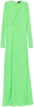 Tom Ford Avondjurk met Lange Mouwen en Slash-uitsnijding - Dames - Avondkleed - Groen - S - Kleedjes