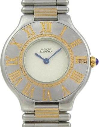 Cartier Pre-owned Must 21 Stainless Steel Quartz - Dames - Vintage Horloges - Grijs - ONE Size - Vintage