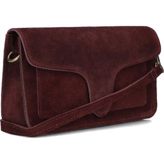 Notre-V Margot Suede Bag - Dames - Tassen - Rood - Maat: ONE Size Su&egrave;de