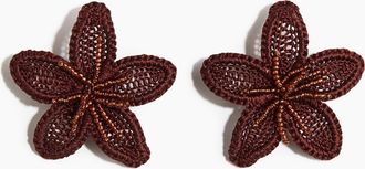 H&M Bl&uuml;tenf&ouml;rmige Ohrringe - Brown