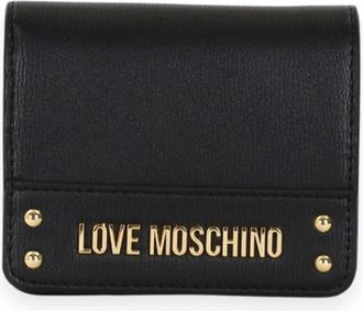 Love Moschino Wallet met Logo Plaque - Dames - Portefeuilles - Zwart - ONE Size - Accessoires