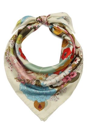 Kate Spade New York spade flower garden silk square scarf in Multi at Nordstrom