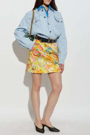 Versace Denim Jacket, Womens, Light Blue
