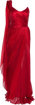 Iris Serban Abito Clarice lungo asimmetrico - Rosso