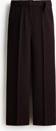 H&M Elegante Hose mit G&uuml;rtel - Brown