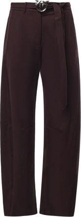 Pinko Wide Broeken - Dames - Wijde Broeken - Bruin - M - Broeken