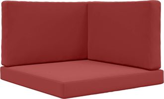 vidaXL Coj&iacute;n Para Sof&aacute; De Exterior Poli&eacute;ster Rojo Vino Tinto Vidaxl