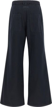Maison Margiela White Stitch Line Draped Cargo Pants - Black