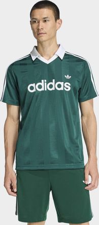 adidas T-Shirt ADIDAS ORIGINALS ARCHIVE COLLAR ENGINEERED TRIKOT, Herren, Gr. XXL, collegiate gr&uuml;n, Obermaterial: 100% Polyester, V-Ausschnitt, Shirts T-Shir