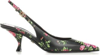Dolce & Gabbana Schoenen, Dames, Veelkleurig, 37 EU, Leer, Lollo Calfskin Slingback