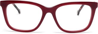 Carolina Herrera Occhiali squadrati - Rosso