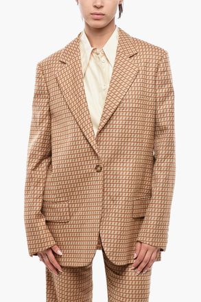 Stella McCartney Blazer in Lana ELAINE con Motivo Geometrico Stella McCartney
