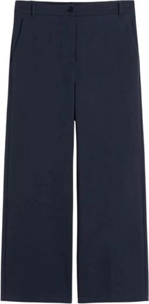 Max Mara Abano Broek - Dames - Wijde Broeken - Blauw - XS - Katoen - Broeken