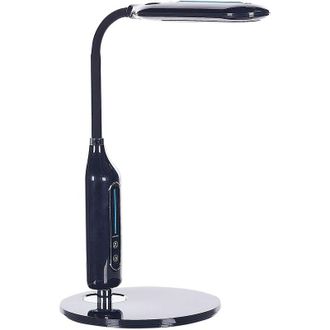 Beliani L&aacute;mpara De Oficina Led Negra 38 Cm Material Sint&eacute;tico Brazo Ajustable Cygnus