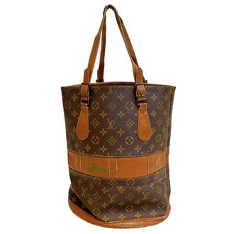 Louis Vuitton Brown Monogram Leather Handbag Pouch Tote Bag (Pre-Owned)