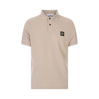 Stone Island Polo Shirts, male, Gray, Size: 2XL 2200010 Piqu&eacute; With Stretch Polo