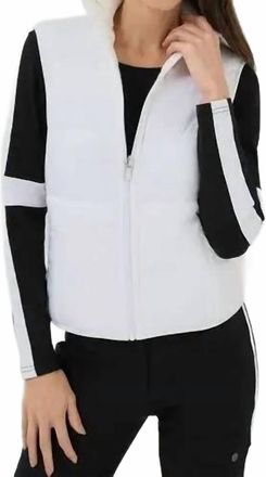 Anatomie Terry Reversible Puffer Vest In White