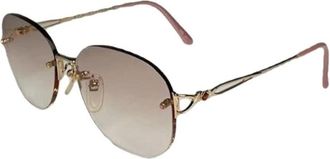 Balenciaga Pre-owned Accessories, female, Pink, Size: ONE SIZE Pre-owned Metal Sunglasses