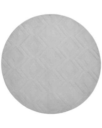 Beliani Tappeto Moderno Per Soggiorno Jacquard &Oslash; 160 Cm A Pelo Corto Grigio Kevirel