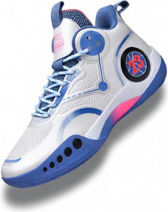 Generic Mens Comfortable Breathable Basketball Shoes - High-top Anti-Slip Athletic Training Shoes - Stylish Casual Sneakers (Blue,7.5)