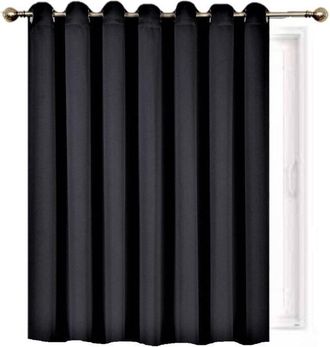 OEM 1 Panel De Cortina, Aislamiento T&eacute;rmico, Negro, Para Puerta Corredera, Sala De Estar