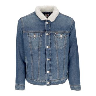 Tommy Hilfiger Sherpa Flag Trucker Denim Jacket - male - Tommy Hilfiger - Denim Jackets - Blue - XL - Jackets