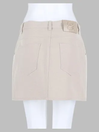 Fendi Cotton Jacquard Drill Skirt - White