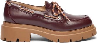 Stuart Weitzman Hudson Mocassin - Dames - Bootschoenen - Rood - 38 1/2 EU - Leer - Schoenen