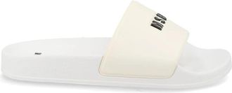 Msgm Logo Slides - Heren - Sandalen - Wit - 40 EU - Schoenen