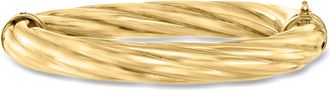 Ross-Simons Italian 18kt Gold Over Sterling Wide Twisted Bangle Bracelet