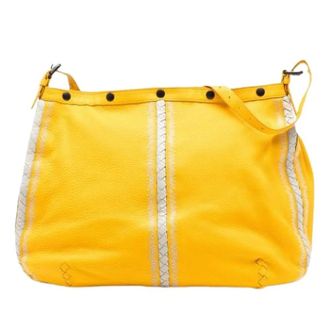 Bottega Veneta Pre-owned Shoulder Bags, female, Yellow, Size: ONE SIZE Pre-owned Crossbody Bag