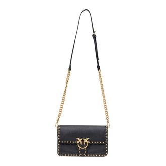 Pinko Love One Slouchy MN Studs SMA - female - PINKO - Cross Body Bags - Black - ONE SIZE - Bags