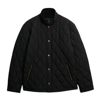 Superdry Quilted Estate Jacket - Heren - Jassen - Zwart - Maat: M Zijde