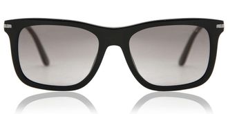 Prada PR 18WS Polarized 1AB09G Mens Sunglasses Black Size 56