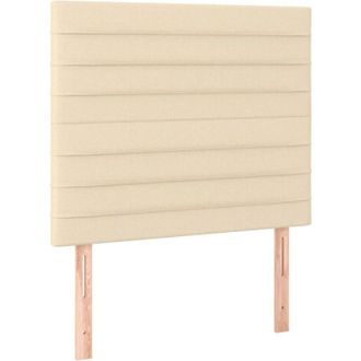 vidaXL Cabecero Con Luces Led Tela Crema 100x5x118/128 Cm Vidaxl