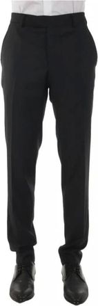 Karl Lagerfeld Heren, Broeken, Zwart, Maat: 2XL Leer