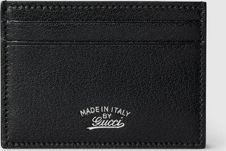 Gucci Lira Card Case, Black, Leather