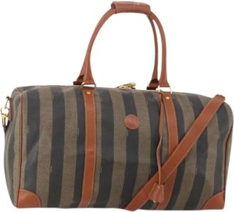 Fendi Pre-owned Vintage Boston Bag - Dames - Vintage Weekendtas - Bruin - ONE Size - Leer - Vintage