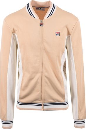 Fila Mens SETTANTA TRACK JACKET BEIGE/GARDENIA/ NAVY Cotton - Size X-Large