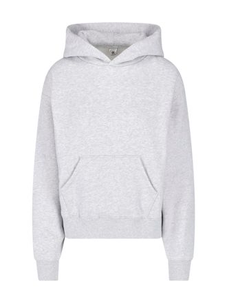 Sporty & Rich Grey Drop Shoulders Cotton-Blend Hoodie
