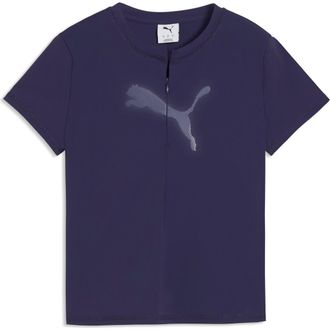 Puma Dare to Slim Graphic Half Zip Top in Deep Plum at Nordstrom, Size X-Small