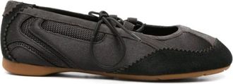 Diesel Schoenen, Dames, Zwart, 37 EU, Leer, D-Mile Ballerina Flats