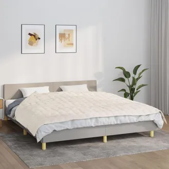 vidaXL Manta Con Peso Tela Color Crema Claro 155x220 Cm 11 Kg Vidaxl