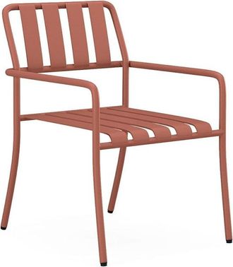 VENTE-UNIQUE.COM Juego de 2 sillas de jard&iacute;n acero terracota