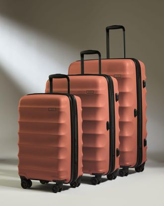 Antler Expandable Cabin Suitcase Set In Soft Orange - Juno