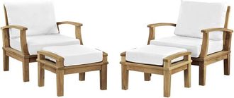 ModWay Discontinued Modway Marina 4Pc Outdoor Patio Premium Grade A Teak Wood Set