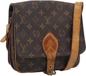 Louis Vuitton Pre-owned Cartouchiere MM Schoudertas - unisex - Vintage Schoudertas - Bruin - ONE Size - Leer - Vintage