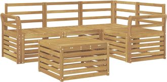 vidaXL Conjunto De Sof&aacute;s De Exterior 5 Uds. Blanco Vidaxl